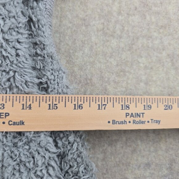 Kensie Gray Faux Fur Knit Vest XS Open Front Asymmetric Hem Nylon Acrylic Blend - Picture 8 of 8